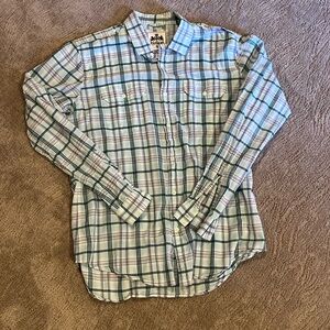 Men’s Express plaid button down shirt. EUC.